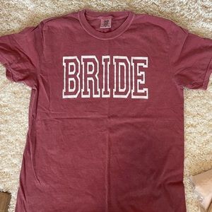 Bride comfort colors shirt - crimson